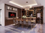 Thiết kế nội thất biệt thự gỗ óc chó tại Vĩnh Phúc 380m2