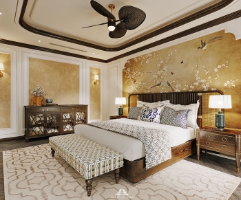 Thiết kế nội thất nhà phố phong cách indochine tại Gia Lâm, Hà Nội