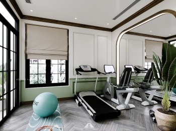 Thiết kế nội thất nhà phố phong cách indochine tại Gia Lâm, Hà Nội