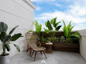 Thiết kế nội thất nhà phố phong cách indochine tại Gia Lâm, Hà Nội