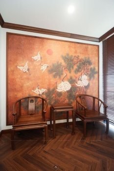 THIẾT KẾ NỘI THẤT GỖ ÓC CHÓ VILLA MỸ ĐÌNH