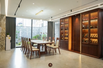 THIẾT KẾ NỘI THẤT GỖ ÓC CHÓ VILLA MỸ ĐÌNH