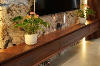 THIẾT KẾ NỘI THẤT GỖ ÓC CHÓ VILLA MỸ ĐÌNH