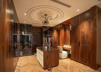 THIẾT KẾ NỘI THẤT GỖ ÓC CHÓ VILLA MỸ ĐÌNH