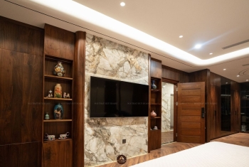 THIẾT KẾ NỘI THẤT GỖ ÓC CHÓ VILLA MỸ ĐÌNH