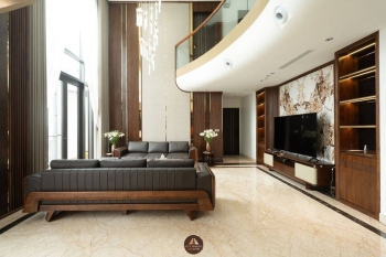 THIẾT KẾ NỘI THẤT GỖ ÓC CHÓ VILLA ĐÔNG ANH