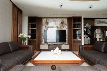 THIẾT KẾ NỘI THẤT GỖ ÓC CHÓ VILLA ĐÔNG ANH