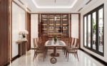 Dự án thiết kế và thi công nội thất gỗ óc chó villa Hải Phòng