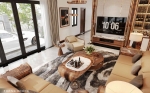 Dự án thiết kế và thi công nội thất gỗ óc chó villa Hải Phòng