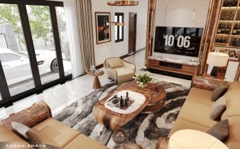 Dự án thiết kế và thi công nội thất gỗ óc chó villa Hải Phòng