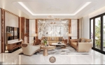 Dự án thiết kế và thi công nội thất gỗ óc chó villa Hải Phòng
