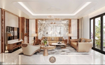 Dự án thiết kế và thi công nội thất gỗ óc chó villa Hải Phòng