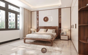 Dự án thiết kế và thi công nội thất gỗ óc chó villa Hải Phòng