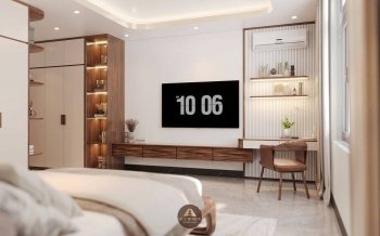 Dự án thiết kế và thi công nội thất gỗ óc chó villa Hải Phòng