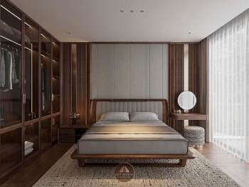 THIẾT KẾ NỘI THẤT GỖ ÓC CHÓ VILLA MIÊU NHA