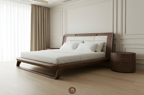 Giường ngủ gỗ óc chó Romance 30