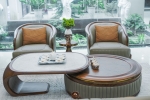 Bộ sofa gỗ óc chó hiện đại Avalon Curve