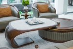 Bộ sofa gỗ óc chó hiện đại Avalon Curve