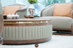 Bộ sofa gỗ óc chó hiện đại Avalon Curve