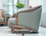 Bộ sofa gỗ óc chó hiện đại Avalon Curve