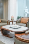 Bộ sofa gỗ óc chó hiện đại Avalon Curve