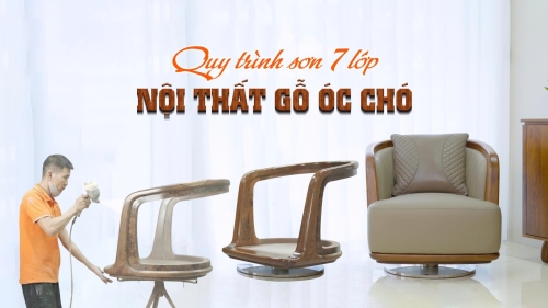 Quy trình sơn gỗ óc chó 7 lớp cao cấp tại Nội thất Huy Hoàng