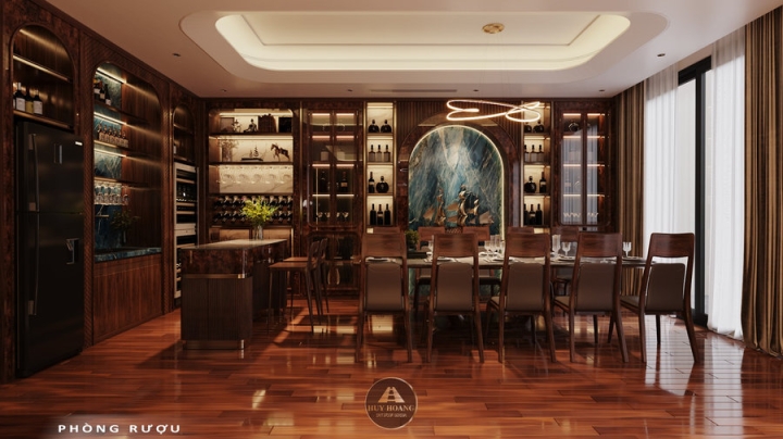 Tủ rượu gỗ óc chó