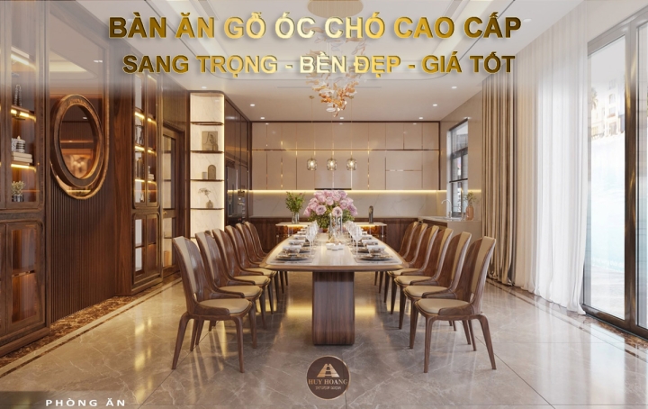 Bàn ăn gỗ óc chó