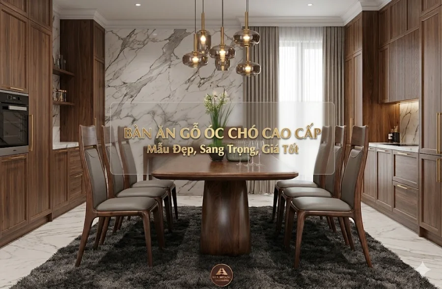 Bàn ăn gỗ óc chó