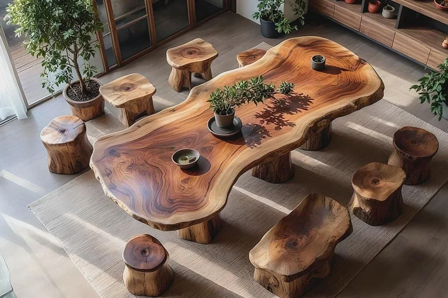 Bàn Ăn Gỗ Óc Chó Wabi Sabi: Nét Đẹp Từ Sự Không Hoàn Hảo