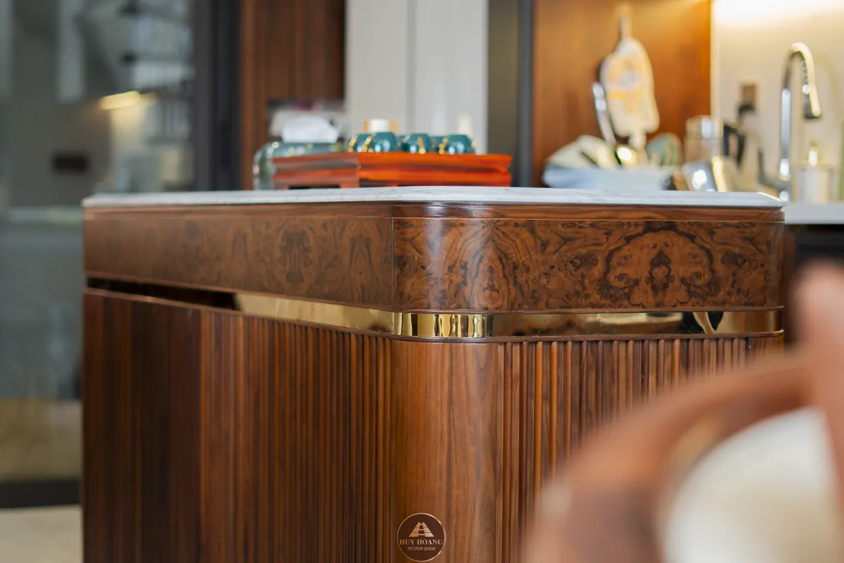 Thiết kế thi công nội thất gỗ óc chó Amber House – Không gian sống chuẩn nghỉ dưỡng