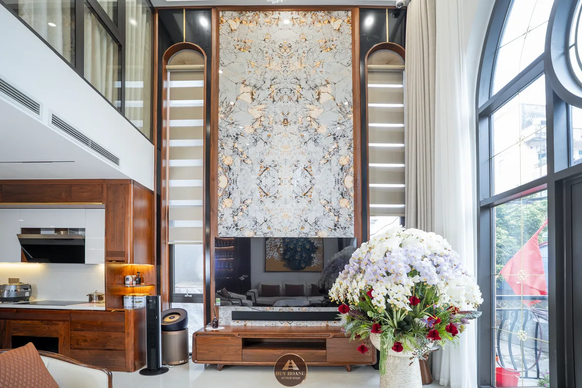 Thiết kế thi công nội thất gỗ óc chó Amber House – Không gian sống chuẩn nghỉ dưỡng
