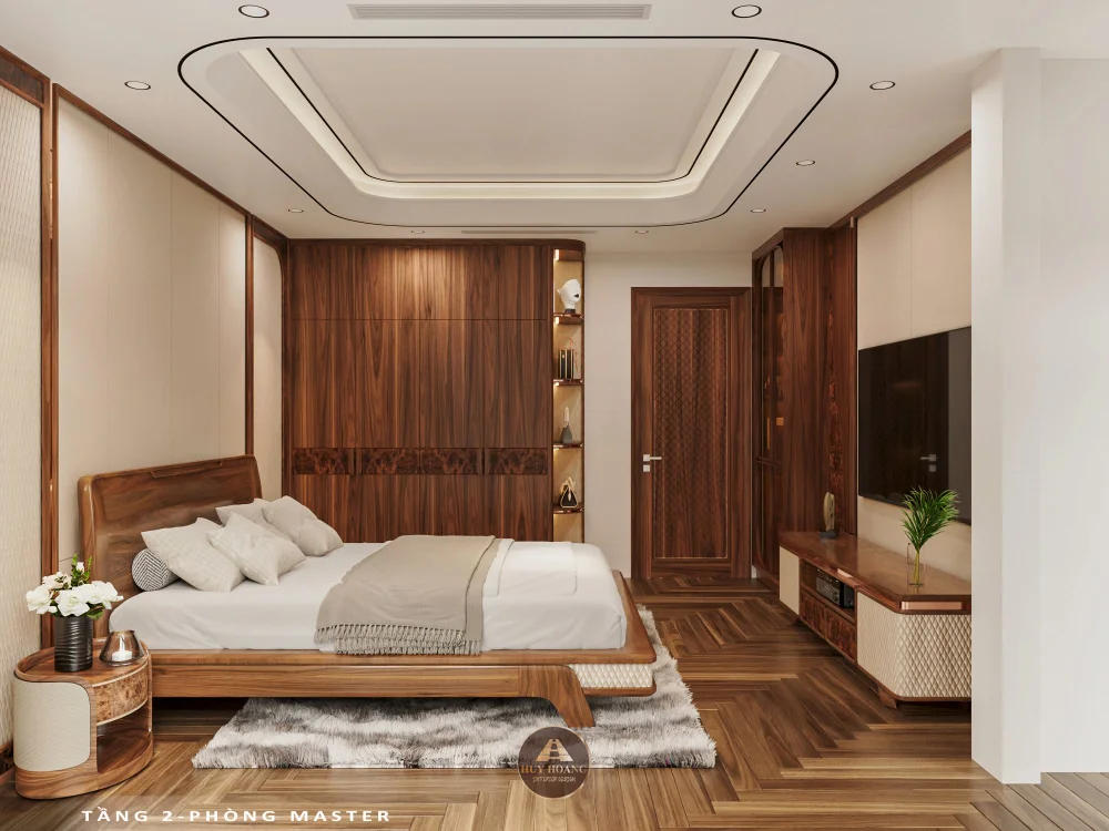 Dự Án Hoàn Thiện: Biệt Thự Gỗ Óc Chó Modern Luxury Tại Vinhomes Vũ Yên