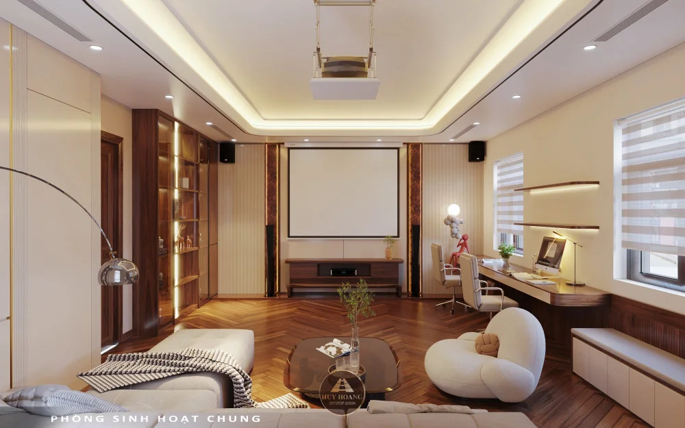 Dự Án Hoàn Thiện: Biệt Thự Gỗ Óc Chó Modern Luxury Tại Vinhomes Vũ Yên