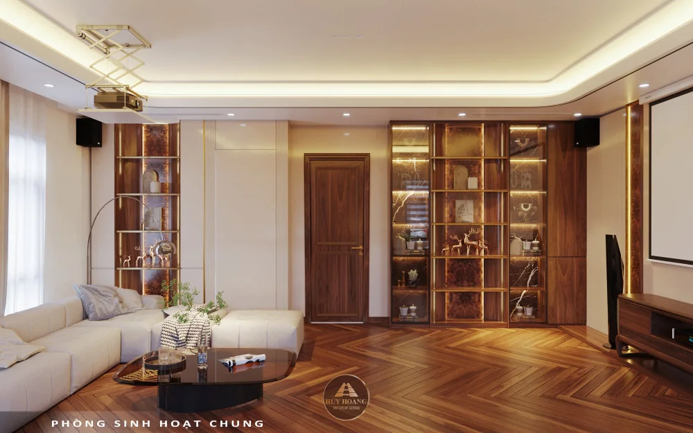 Dự Án Hoàn Thiện: Biệt Thự Gỗ Óc Chó Modern Luxury Tại Vinhomes Vũ Yên