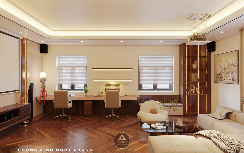 Dự Án Hoàn Thiện: Biệt Thự Gỗ Óc Chó Modern Luxury Tại Vinhomes Vũ Yên