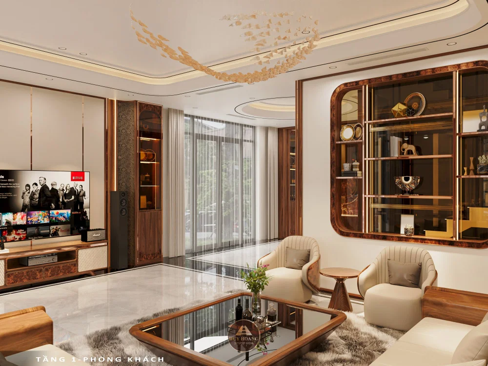 Dự Án Hoàn Thiện: Biệt Thự Gỗ Óc Chó Modern Luxury Tại Vinhomes Vũ Yên