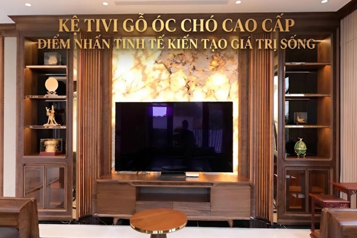 Kệ tivi gỗ óc chó