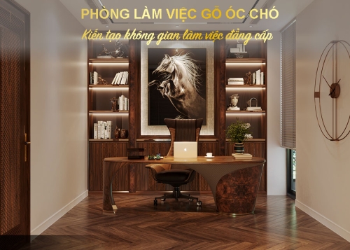 Phòng Làm Việc Gỗ Óc Chó: Không Gian Quyền Lực & Sáng Tạo