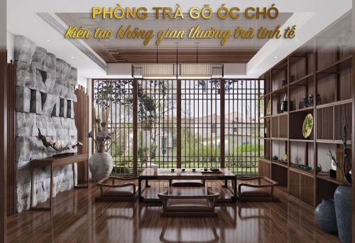 Thiết Kế Phòng Trà Gỗ Óc Chó: Chốn An Yên Giới Thượng Lưu