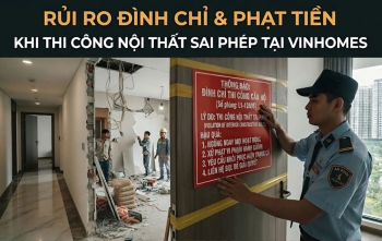 Rủi Ro Đình Chỉ & Phạt Tiền Khi Thi Công Nội Thất Sai Phép Tại Vinhomes