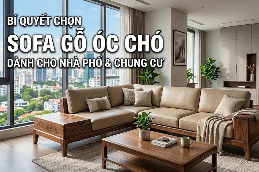 Cách Chọn Sofa Gỗ Óc Chó Nhà Phố Và Chung Cư Tối Ưu Diện Tích