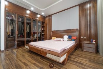 THIẾT KẾ NỘI THẤT GỖ ÓC CHÓ VILLA ĐÔNG ANH