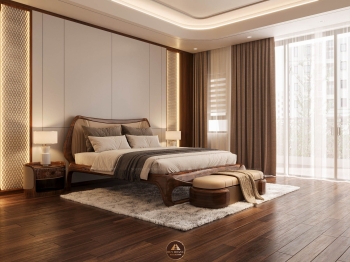 THIẾT KẾ NỘI THẤT GỖ ÓC CHÓ BIỆT THỰ VĨNH PHÚC