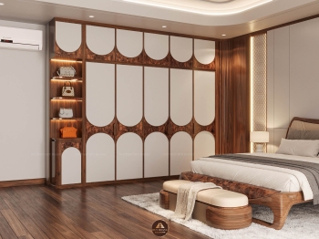 THIẾT KẾ NỘI THẤT GỖ ÓC CHÓ BIỆT THỰ VĨNH PHÚC