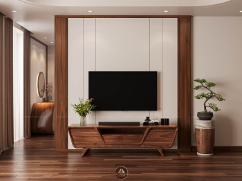THIẾT KẾ NỘI THẤT GỖ ÓC CHÓ BIỆT THỰ VĨNH PHÚC