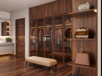 THIẾT KẾ NỘI THẤT GỖ ÓC CHÓ BIỆT THỰ VĨNH PHÚC
