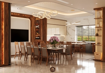 THIẾT KẾ NỘI THẤT GỖ ÓC CHÓ BIỆT THỰ VĨNH PHÚC