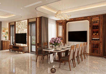 THIẾT KẾ NỘI THẤT GỖ ÓC CHÓ BIỆT THỰ VĨNH PHÚC