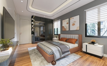 THIẾT KẾ NỘI THẤT GỖ ÓC CHÓ BIỆT THỰ VĨNH PHÚC
